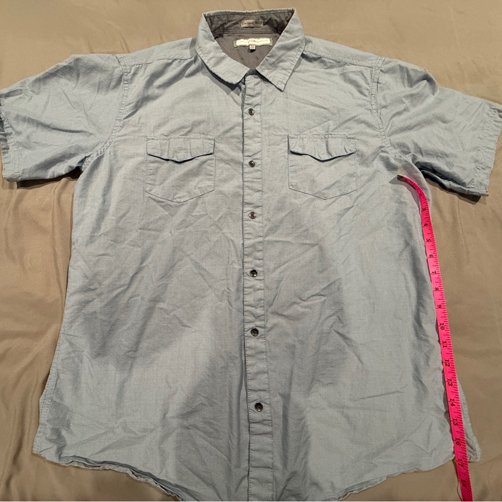 PD&C Light Blue Casual Button-Down Shirt